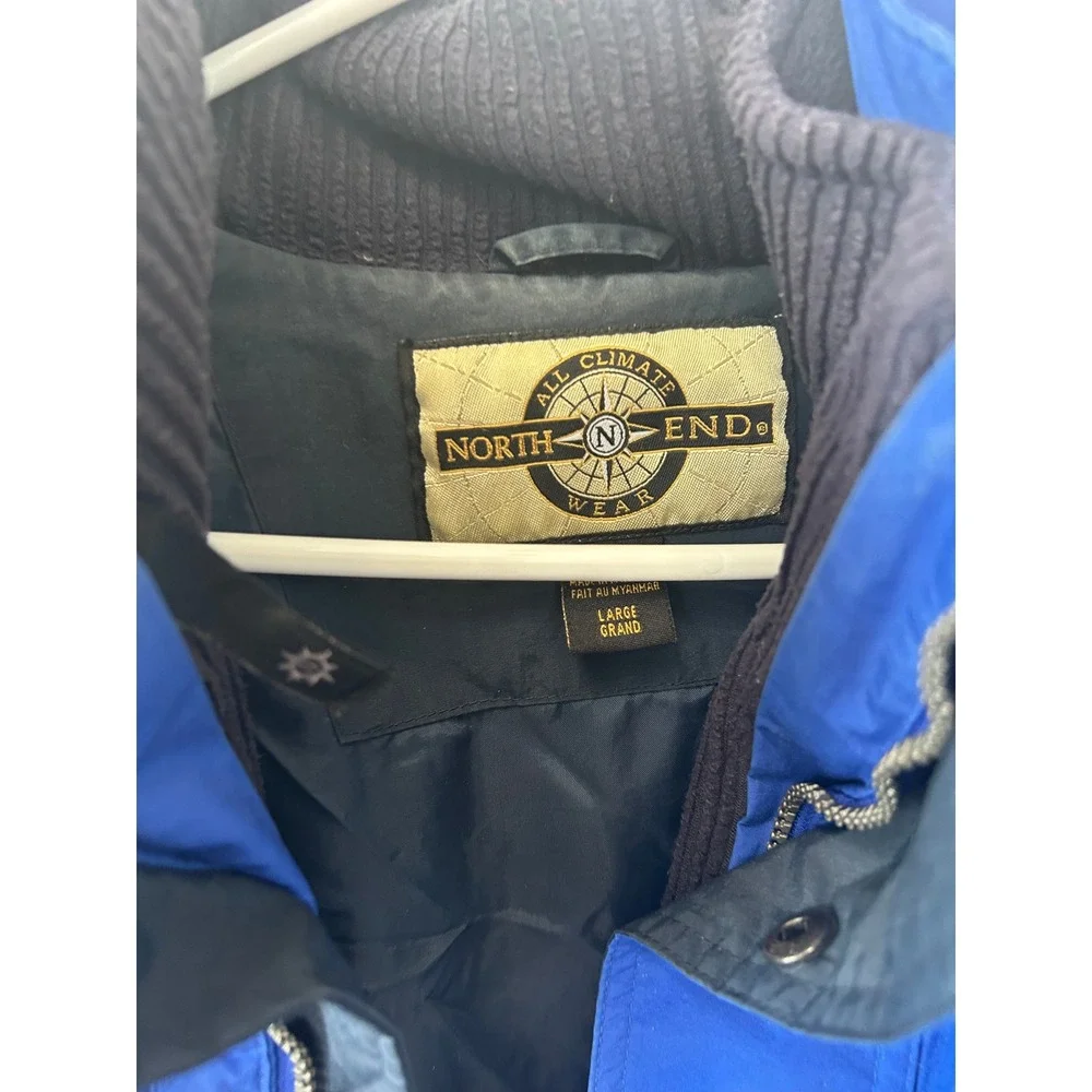 North End All Climate Wear Jacket Mens‎ Large Blue Chevrolet Boise Embroidered